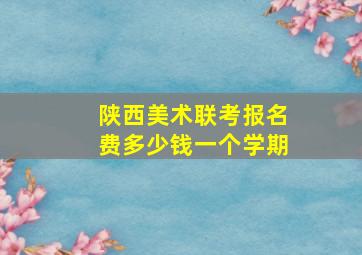 陕西美术联考报名费多少钱一个学期