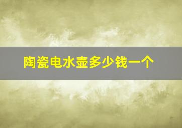 陶瓷电水壶多少钱一个