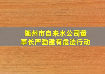 随州市自来水公司董事长严勤建有危法行动