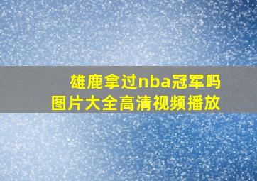 雄鹿拿过nba冠军吗图片大全高清视频播放