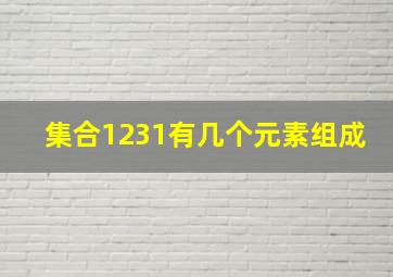 集合1231有几个元素组成