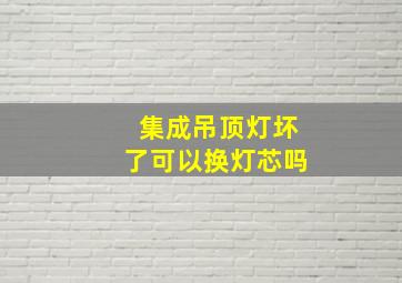 集成吊顶灯坏了可以换灯芯吗