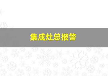 集成灶总报警