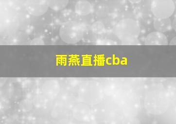 雨燕直播cba