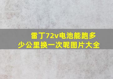 雷丁72v电池能跑多少公里换一次呢图片大全