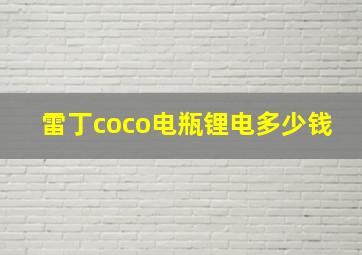 雷丁coco电瓶锂电多少钱