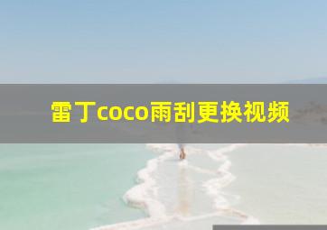 雷丁coco雨刮更换视频