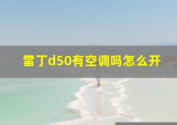 雷丁d50有空调吗怎么开