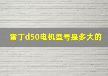 雷丁d50电机型号是多大的