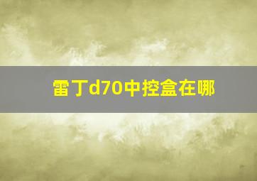 雷丁d70中控盒在哪