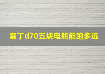 雷丁d70五块电瓶能跑多远