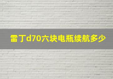 雷丁d70六块电瓶续航多少