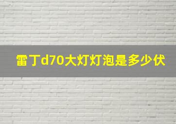 雷丁d70大灯灯泡是多少伏