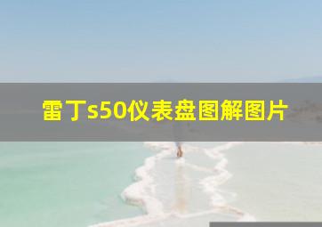 雷丁s50仪表盘图解图片