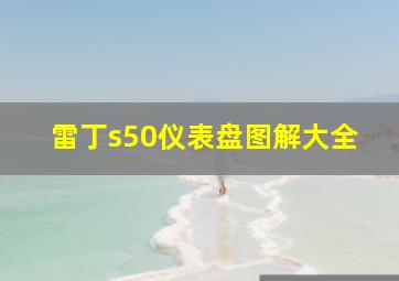 雷丁s50仪表盘图解大全