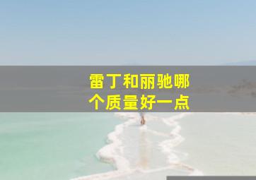 雷丁和丽驰哪个质量好一点