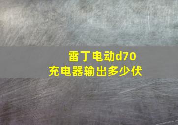 雷丁电动d70充电器输出多少伏