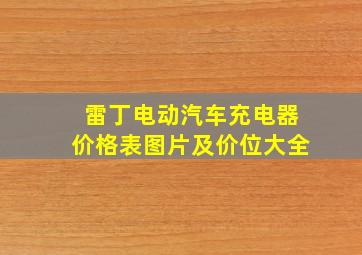 雷丁电动汽车充电器价格表图片及价位大全