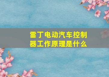 雷丁电动汽车控制器工作原理是什么