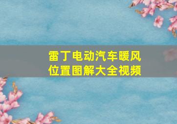 雷丁电动汽车暖风位置图解大全视频