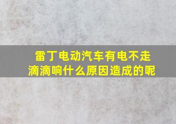 雷丁电动汽车有电不走滴滴响什么原因造成的呢