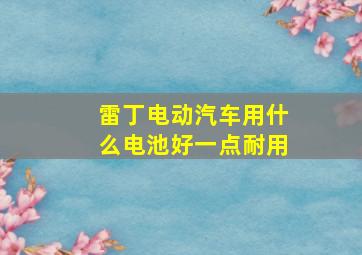 雷丁电动汽车用什么电池好一点耐用