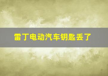 雷丁电动汽车钥匙丢了