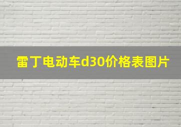 雷丁电动车d30价格表图片