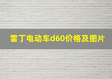 雷丁电动车d60价格及图片