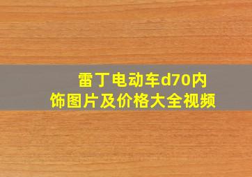 雷丁电动车d70内饰图片及价格大全视频