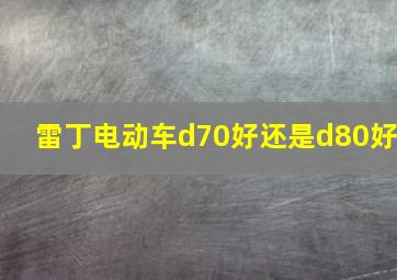 雷丁电动车d70好还是d80好