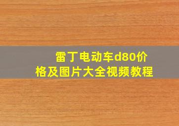 雷丁电动车d80价格及图片大全视频教程