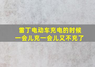 雷丁电动车充电的时候一会儿充一会儿又不充了