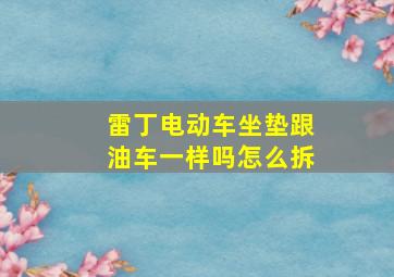 雷丁电动车坐垫跟油车一样吗怎么拆