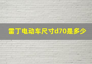 雷丁电动车尺寸d70是多少