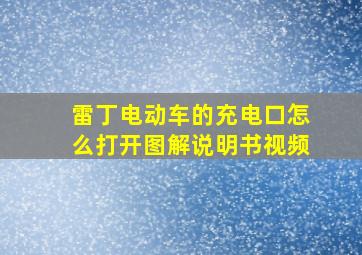 雷丁电动车的充电口怎么打开图解说明书视频