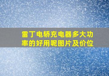 雷丁电轿充电器多大功率的好用呢图片及价位