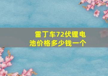 雷丁车72伏锂电池价格多少钱一个