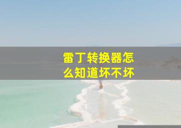 雷丁转换器怎么知道坏不坏