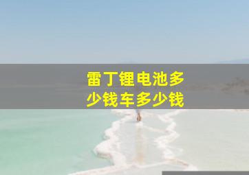 雷丁锂电池多少钱车多少钱