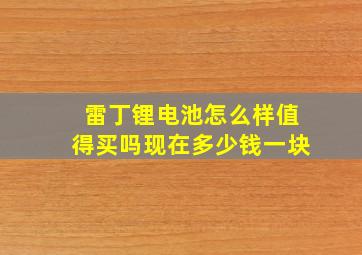 雷丁锂电池怎么样值得买吗现在多少钱一块