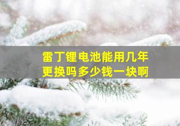 雷丁锂电池能用几年更换吗多少钱一块啊