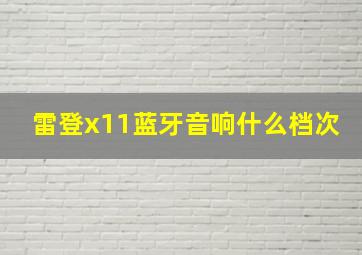 雷登x11蓝牙音响什么档次