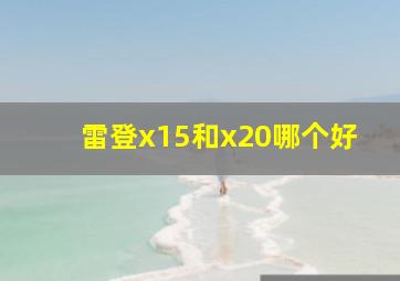 雷登x15和x20哪个好