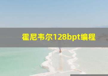 霍尼韦尔128bpt编程