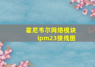 霍尼韦尔网络模块ipm23接线图