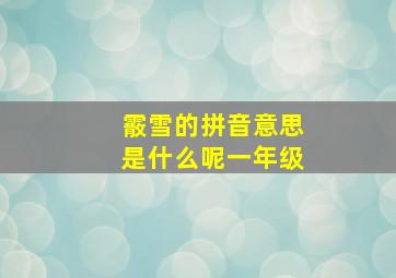 霰雪的拼音意思是什么呢一年级