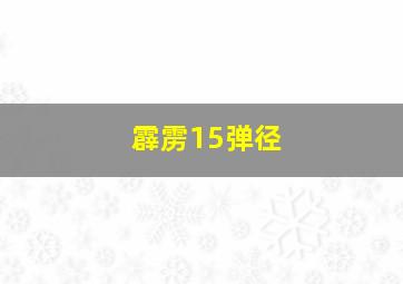 霹雳15弹径