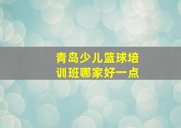 青岛少儿篮球培训班哪家好一点