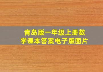 青岛版一年级上册数学课本答案电子版图片